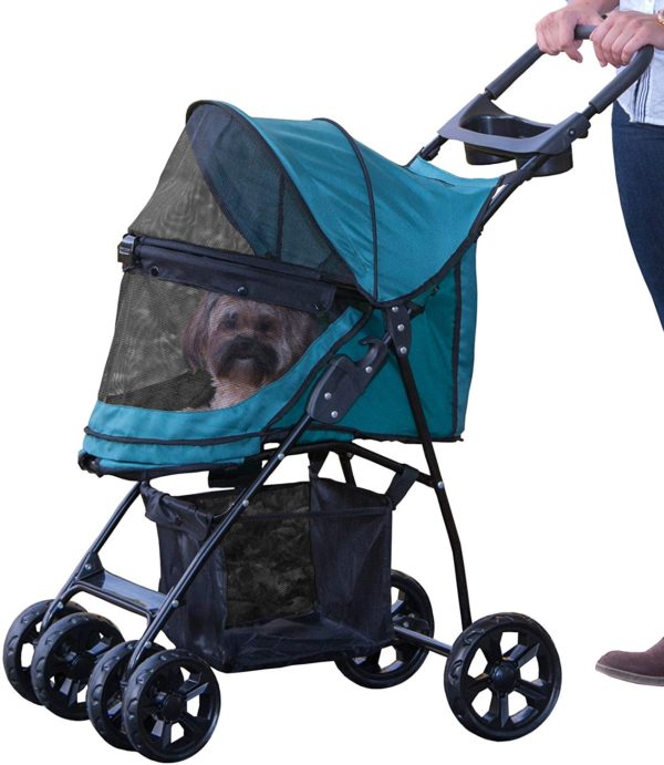 Pet Gear No-Zip Happy Trails Lite Pet Stroller for Cats and Dogs