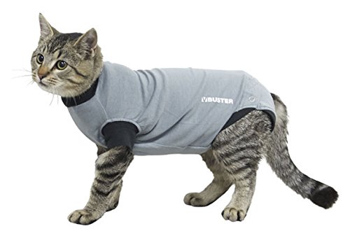 Kruuse Buster Body Suit EasyGo for Cats - Black/Grey