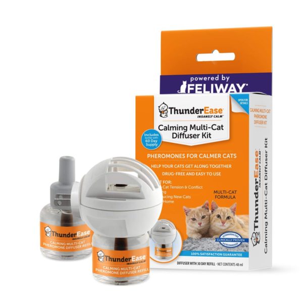 ThunderEase Multicat Calming Pheromone Diffuser Kit